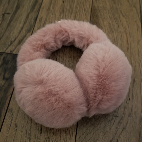 Blush Pink Faux Fur Crystal Embellished Earmuffs Earwarmers Rhinestone Headband - Picture 15 of 16